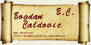 Bogdan Ćaldović vizit kartica